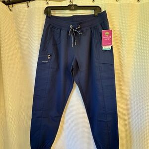 MP Healing Hands Navy Jogger Scrub Pants